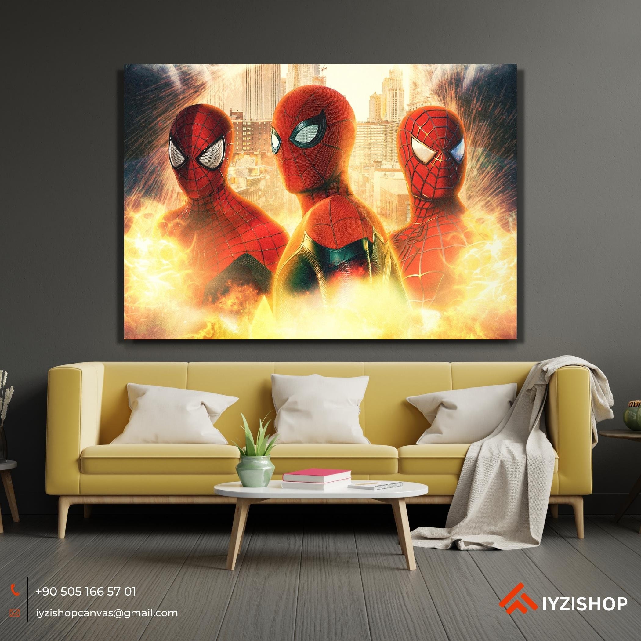 Spiderman Canvas Wall Art Spiderman Poster Spiderman Movie Etsy