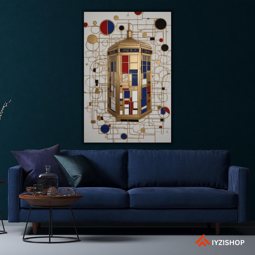 Doctor Who Tardis Box Piet Mondrian Style Doctor Who Wall Art Doctor ...