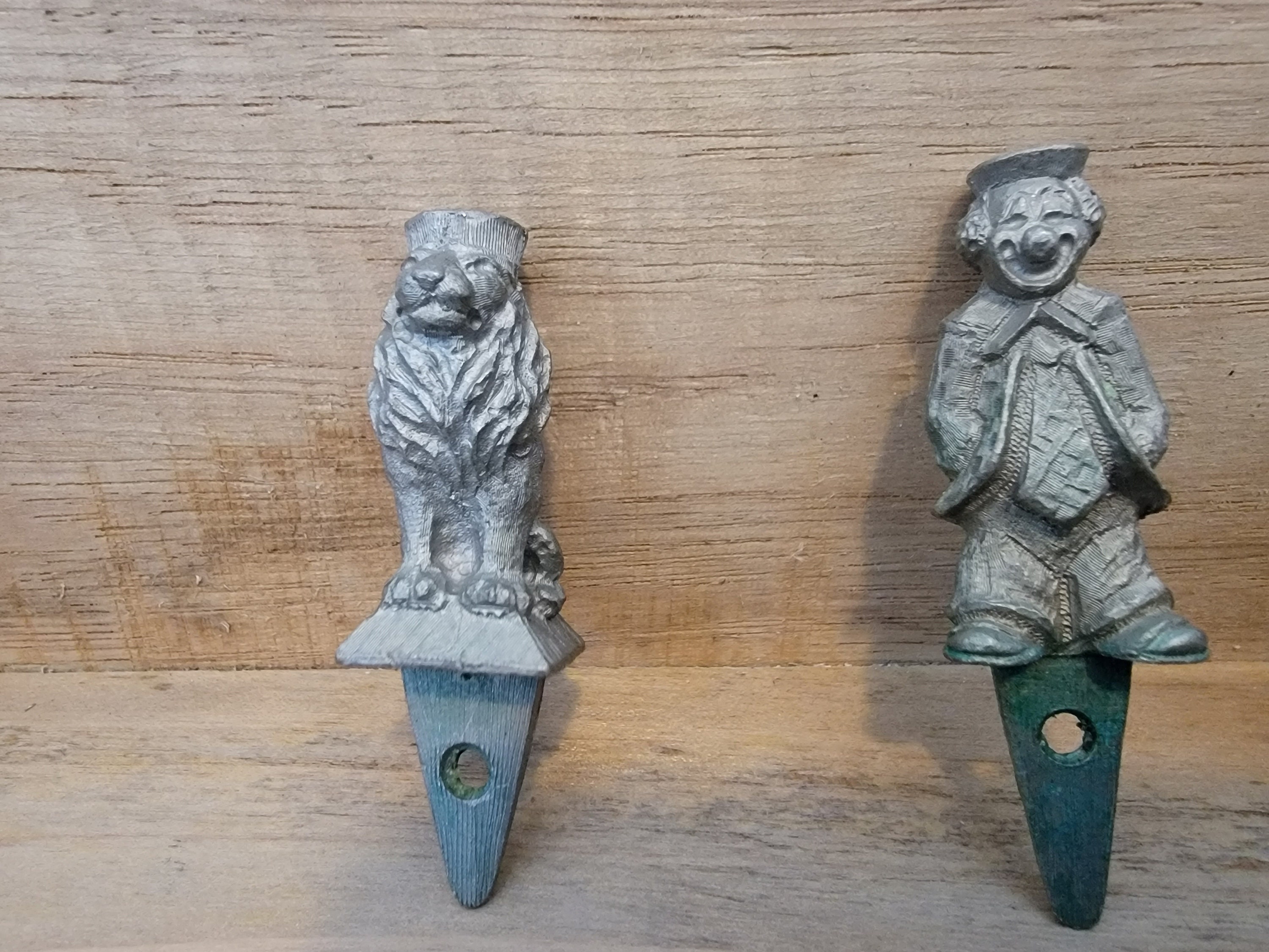 Five Vintage Pewter Birthday Candle Holders Etsy