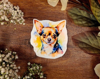 Chihuahua Dog, Mexican Dog, Fur Baby, Vinyl Sticker Decal
