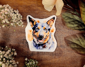 Blue Heeler Vinyl Sticker: Australian Cattle Dog Decal