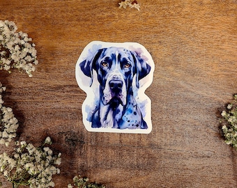 Great Dane Dog, Dane, German Mastiff, German Boarhound, Grand Danois,  Fur Baby, Vinyl Sticker Decal