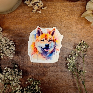 Shiba Inu Dog, Japanese Brushwood Dog, Fur Baby, Vinyl Sticker Decal