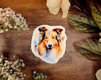 Rough Collie Hund, Långhårig Collie, Pälsbaby, Vinylklistermärke