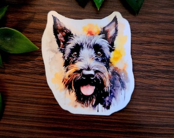 Scottish Terrier Dog, Highland, Cairn, Diehard, Aberdeen Terrier, Fur Baby, Vinyl Sticker Decal