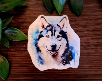 Husky Dog, Siberian Husky, Fur Baby, Vinyl Sticker Decal