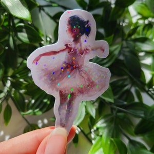Bambina ballerina classica, regalo, jazz, tip tap, balletto, lirico, contemporaneo, hip hop, borsa, borraccia, adesivo olografico