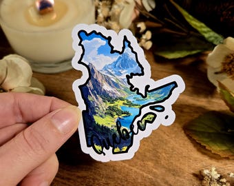 Quebec Landmark Vinyl Sticker: Canadian Provinces Travel Gift