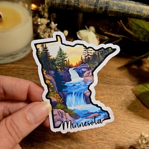 Adesivo in vinile con simbolo del Minnesota: decalcomania dell'orgoglio dello stato degli Stati Uniti