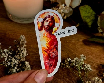 I Saw That Jesus Sticker, Is that Smut? Jesus, Reading, Bookish, Book-Lover Gift, Kindle, Kobo, Reader, e-reader, Funny, Vinyl Sticker Decal