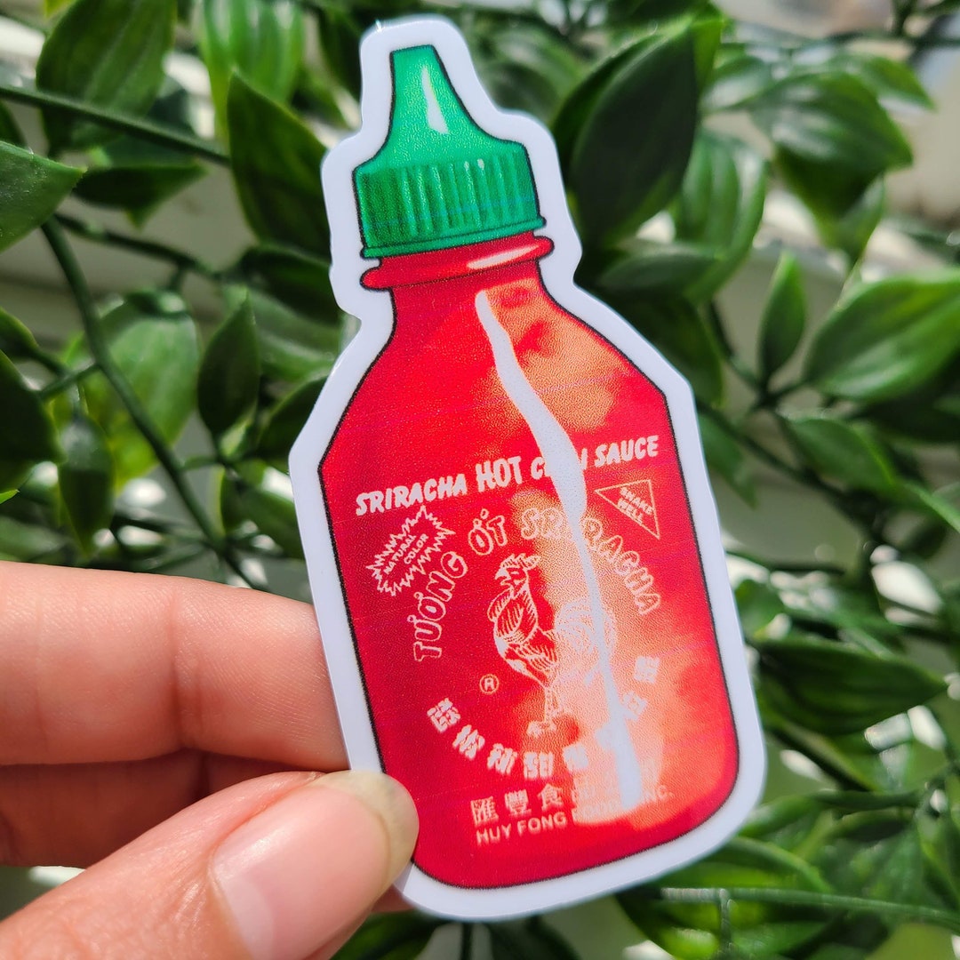 Sriracha Sauce Bottle Hot Sauce Rooster Clear Sticker Decal Etsy