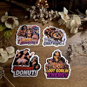 Dungeon Crawler Carl Vinyl-Aufkleber-Set: Donut, Neuer Errungenschaftsaufkleber