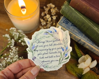 Practical Magic Vinyl Sticker: Spilled Salt Witchcraft Quote