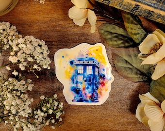 Tardis Vinyl Sticker: Doctor Who BBC Spaceship Decal