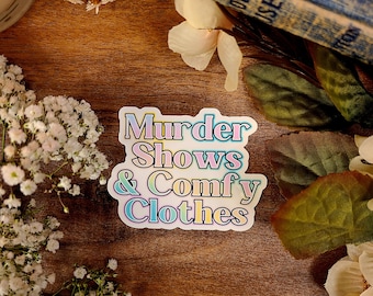 True Crime, Murder Shows and Compy Clothes "About True Crime", Serial Killers, True Crime and Coffee Time, SSDGM, Sticker Pack