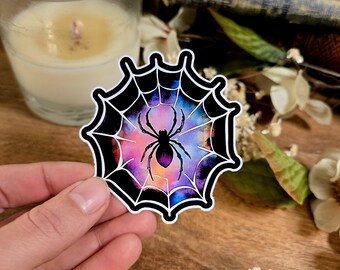 Adhesivo de vinilo de araña para Halloween: Decoración de temporada de sustos