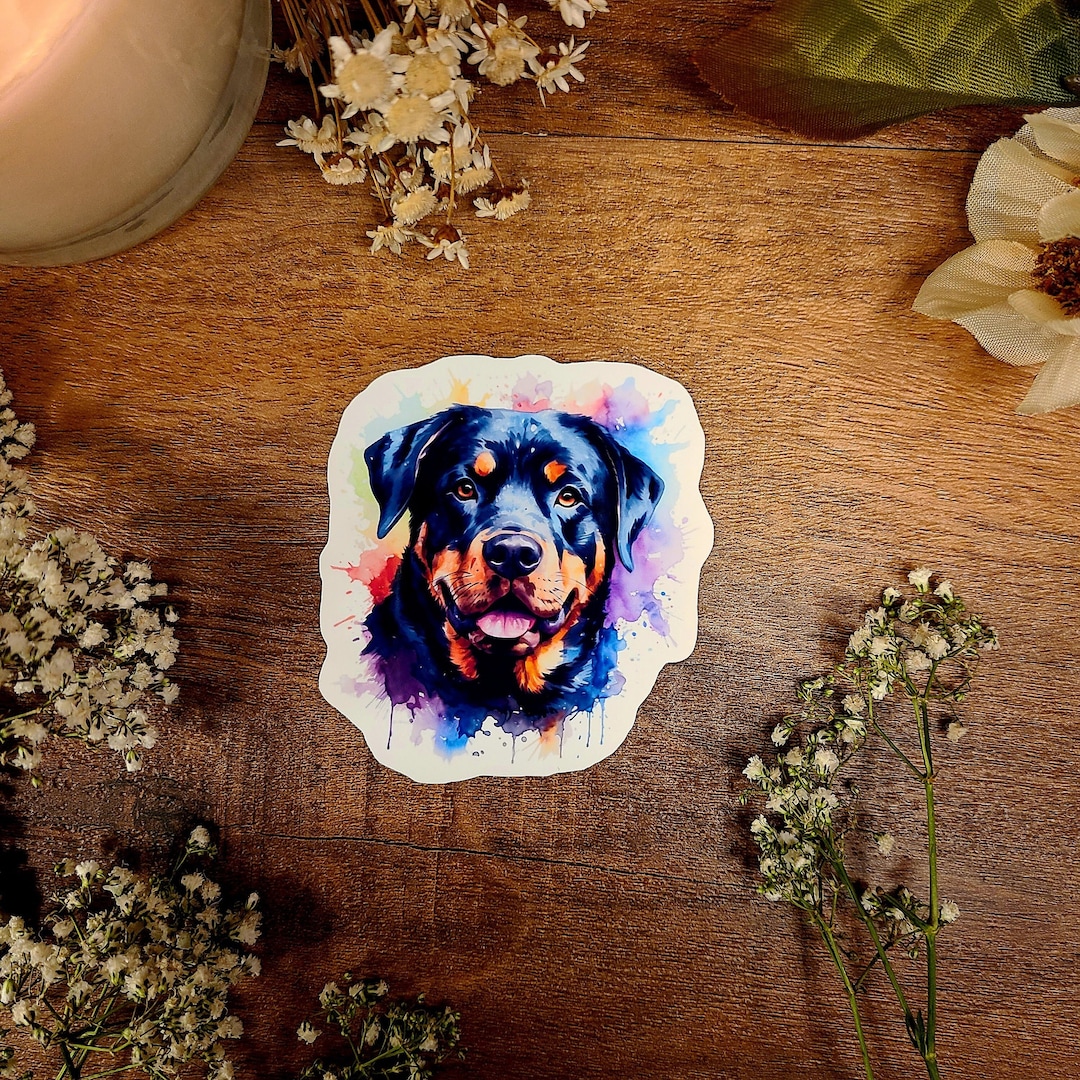 Rottweiler Dog, Rott, Rottie, Butcher's Dog, Fur Baby, Vinyl Sticker ...