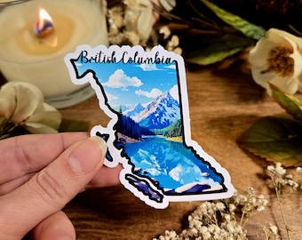 Pegatina de vinilo con monumentos de la Columbia Británica: Regalo de viaje de la Columbia Británica, Canadá