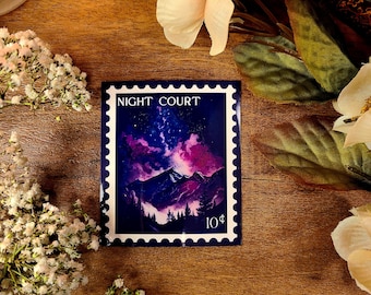 Night Court Briefmarken-Aufkleber: ACOTAR Feyre und Rhysand Vinyl Aufkleber