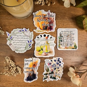 Practical Magic Stickers: Witchcraft Decals for Laptop, Water Bottle