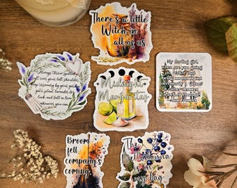 Practical Magic Stickers: Witchcraft Decals for Laptop, Water Bottle