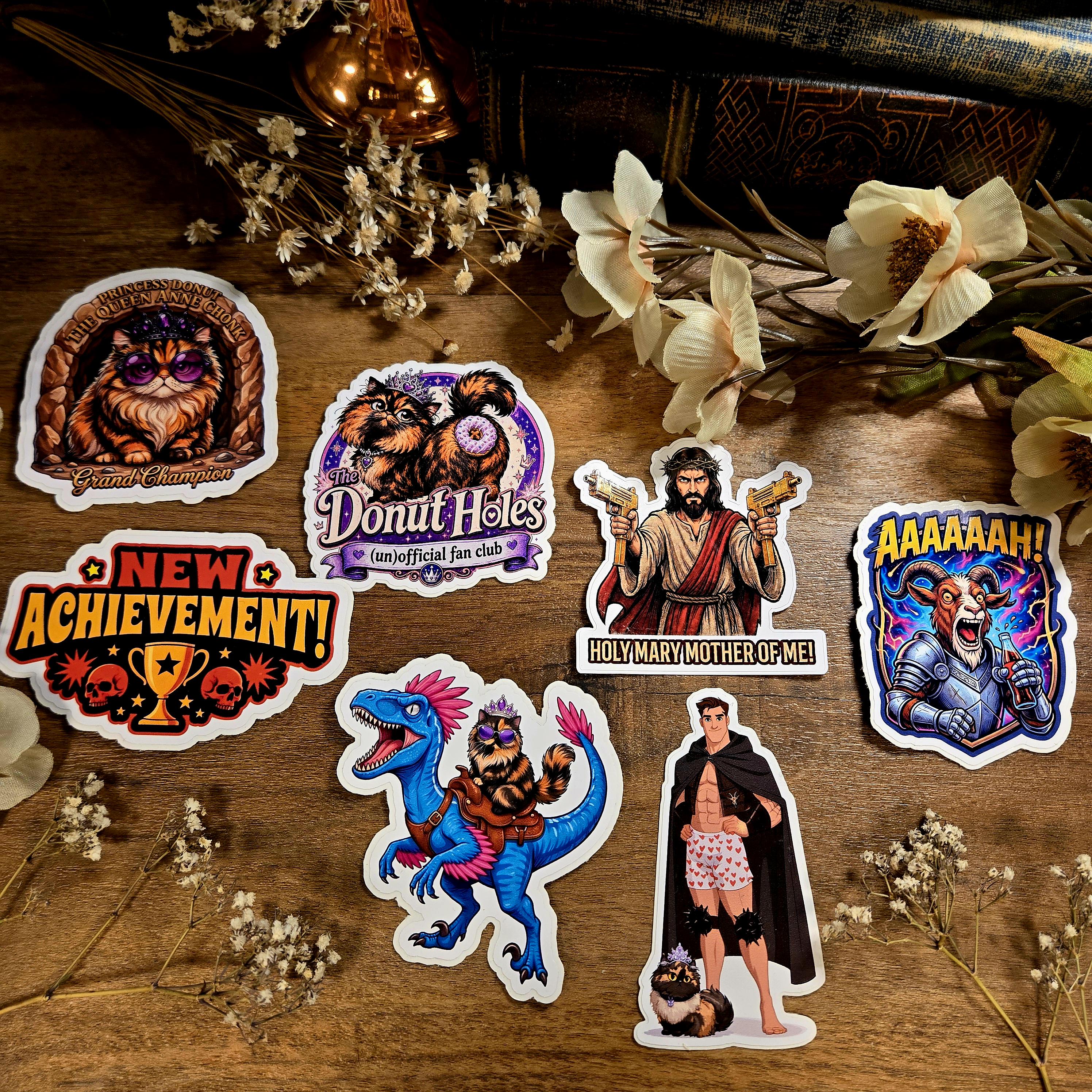 Dungeon Crawler Carl Vinyl Sticker: Prepotente, Mongo and Donut Decal ...