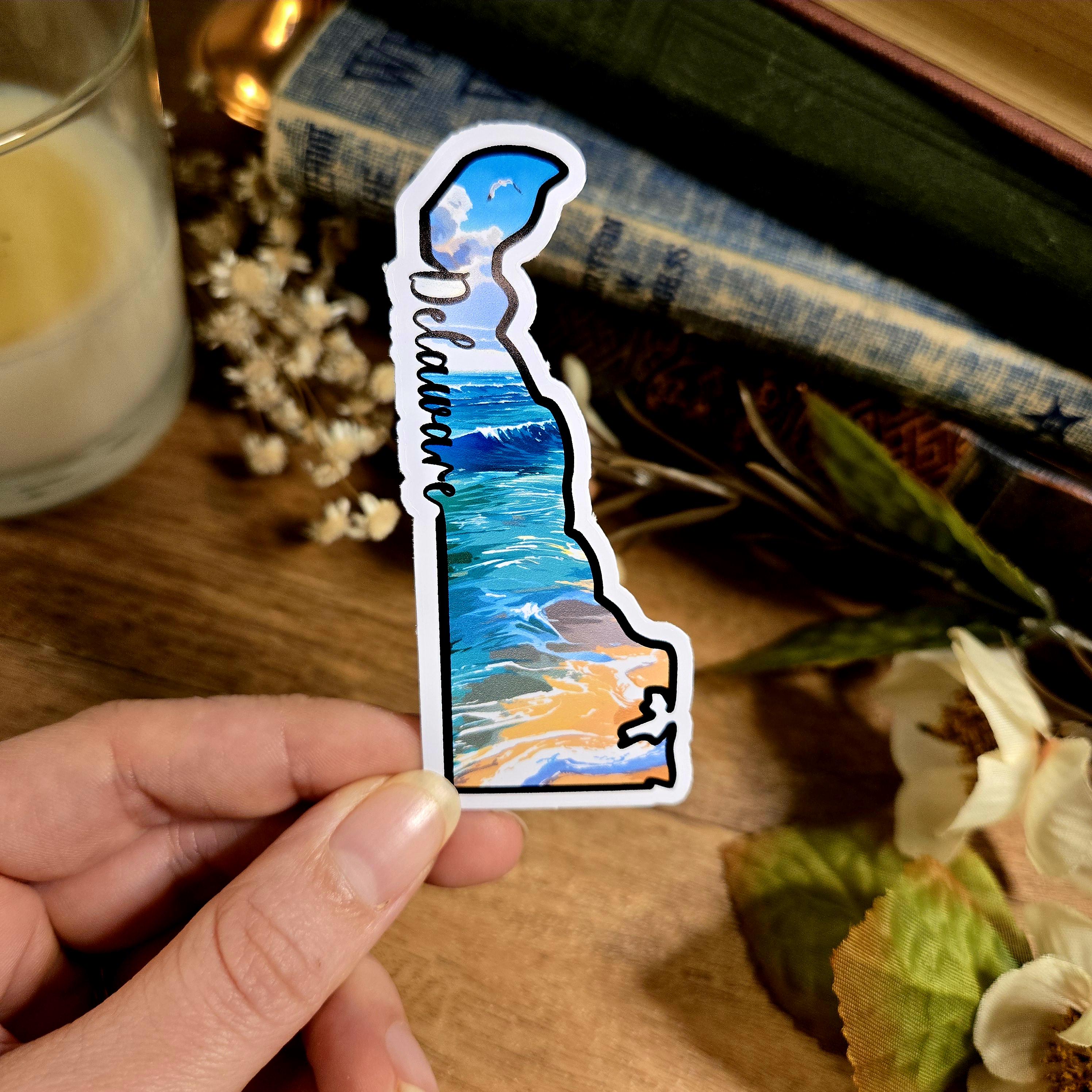 Delaware State Flag Sticker: US Landmark Vinyl Decal - Etsy