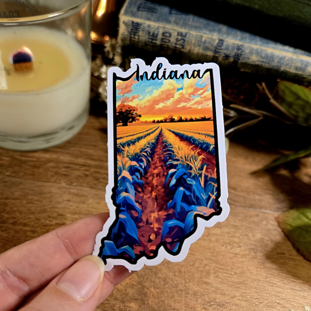 Indiana State Landmark Vinyl Sticker: USA Travel Gift - Etsy