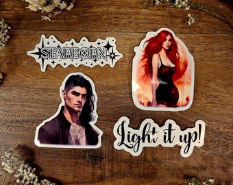 Sticker en vinyle Crescent City : Bryce Quinlan, Hunt Athalar, Ruhn Danaan