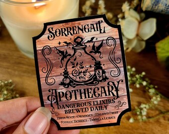 Fourth Wing Sticker: Sorrengail Apothecary Vinyl Decal