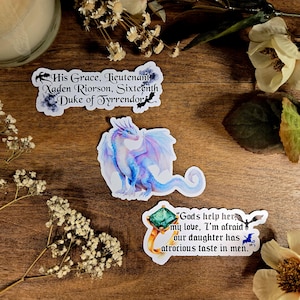 Fourth Wing Vinyl Sticker: Violet Sorrengail, Xaden Riorson