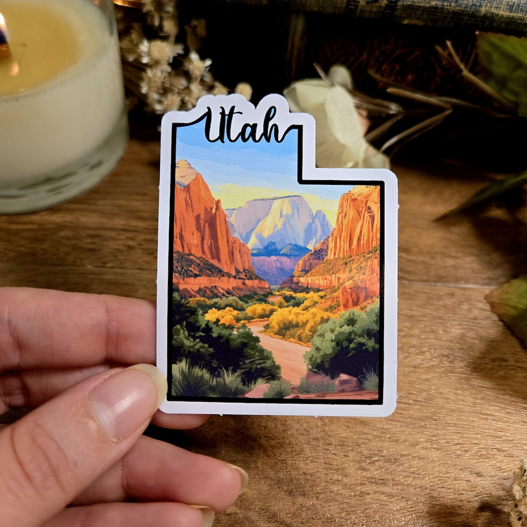 Uth Window Sticker Utah Landmark Vinyl Sticker: US State Travel Gift - Etsy