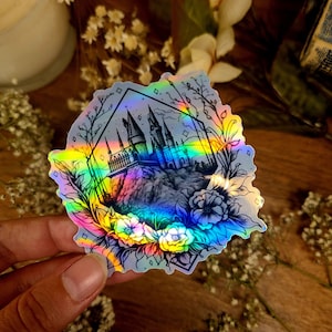 Naklejka holograficzna Magic Castle: Wystrój szkoły czarodziejów