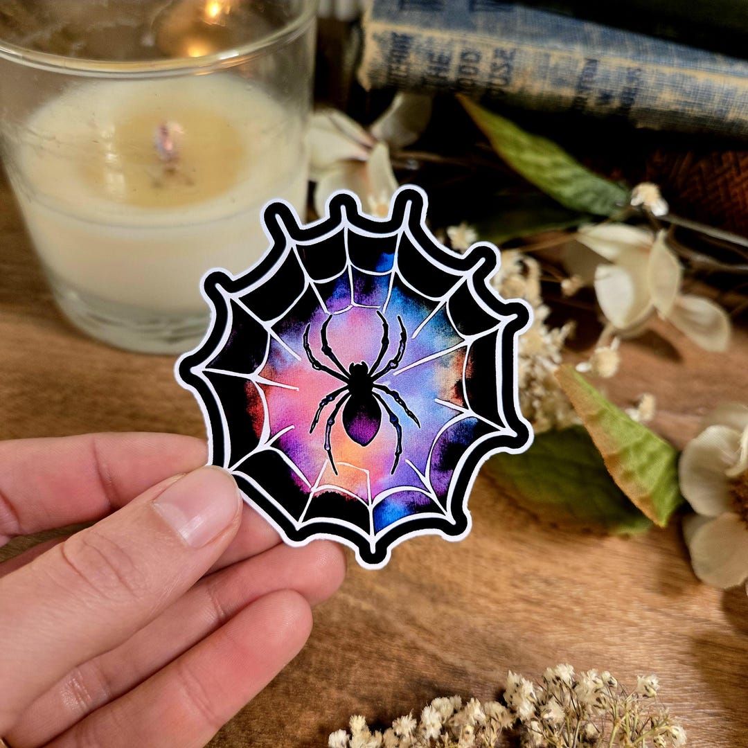 Halloween Spider Web Vinyl Sticker: Spooky Season Decor - Etsy