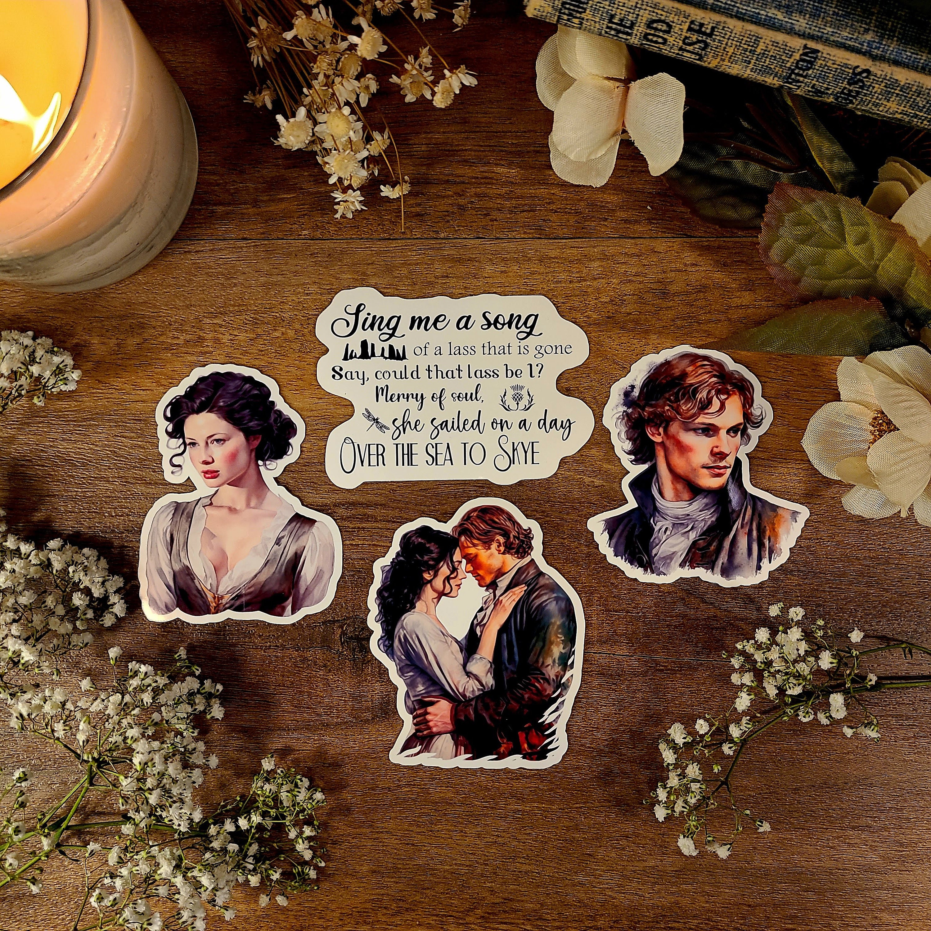 Outlander Scotland Sticker Outlander Claire & Jamie Vinyl Sticker: Sassenach Bookish Decal - Etsy