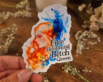 Vuurspuwende Bitch Queen, Aelin rugtatoeages, glazen troon, TOG, Rowan, Aelin Galathynius, Fae, Sarah J Maas, vinylsticker