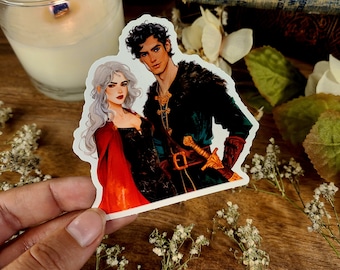 Throne of Glass Vinyl Sticker: Aelin and Rowan Decal
