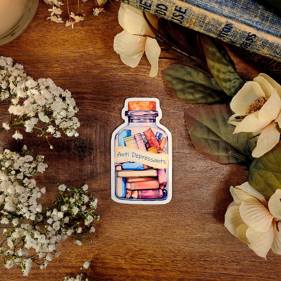 Anti Depressants Book Pill Bottle Bookish Reader Bookworm Etsy