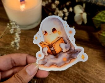 Bookish Ghost, Halloween Pumpkin, Spooky Season, Witches Hat, Witch, Skeleton, Black Cat, Trick or Treat, Happy Halloween, Vinyl Sticker