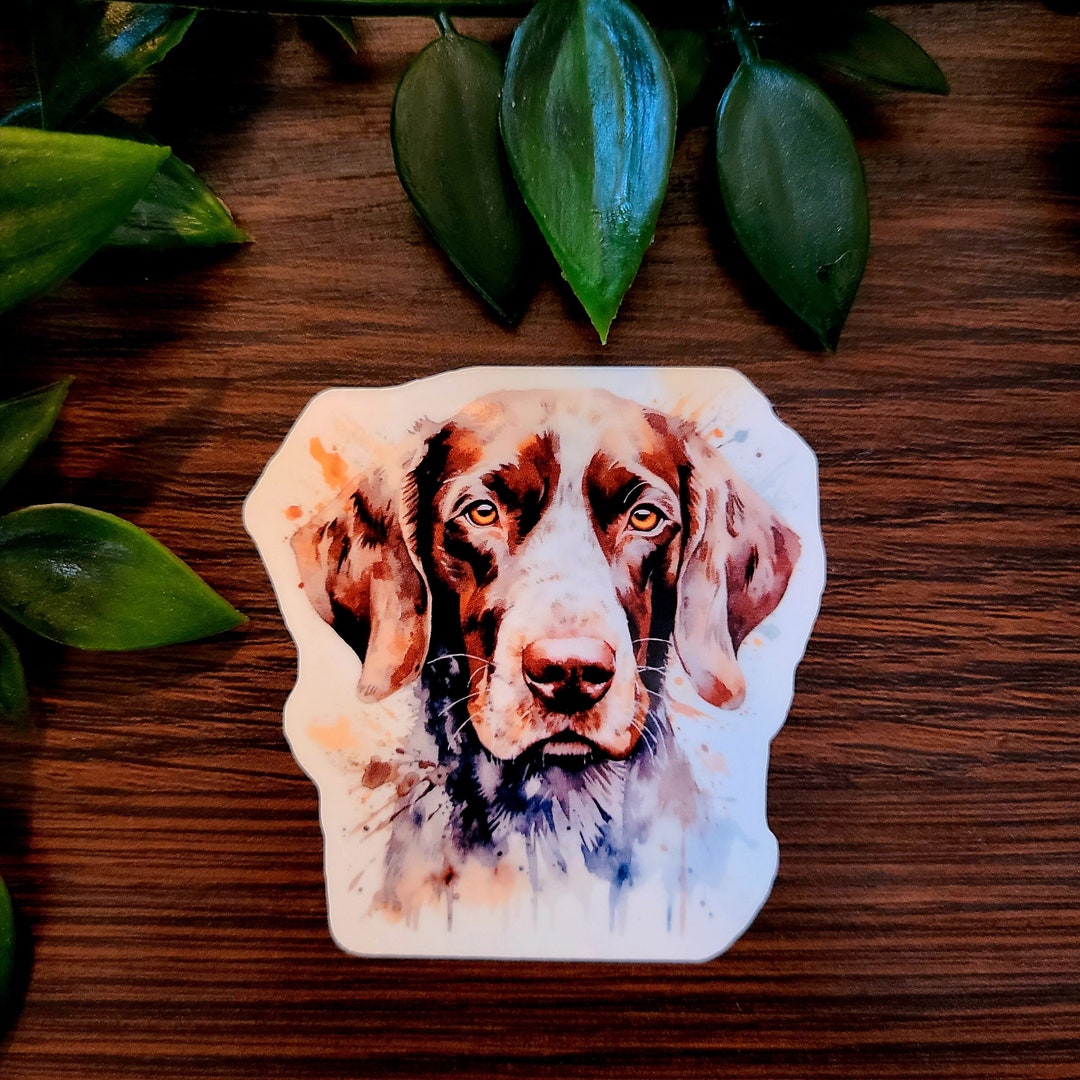 German Shorthaired Pointer Sticker: Watercolor Dog Decal - Etsy