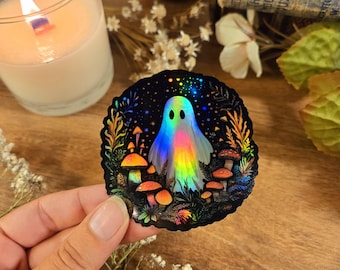 Halloween Ghost Vinyl Sticker: Spooky Season Decor