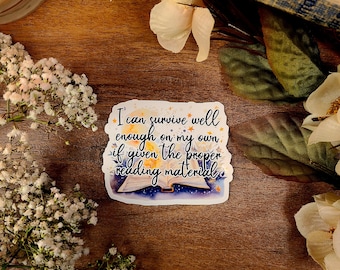 Throne of Glass Quote Vinyl Sticker: Aelin Galathynius, Book Lover Gift