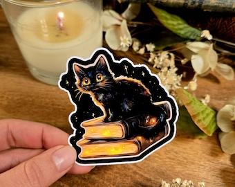 Halloween Black Cat, Pumpkin, Ghost, Spooky Season, Witches Hat, Skeleton, Potion, Trick or Treat, Roses, Magic, Moth, Witch, Vinyl Sticker