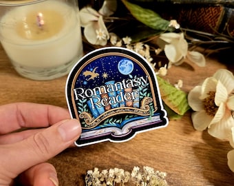 Adhesivo de vinilo para amantes de los libros: Romantasy Reader