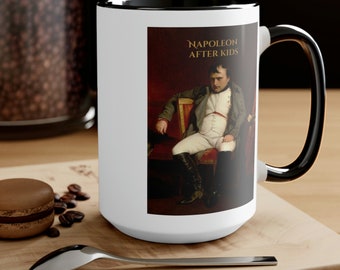 Napoleon Before & After Kids Mug | History Coffee Mug | Dad Life | 15oz | Funny Gift for Parents and History Buffs | Father's Day