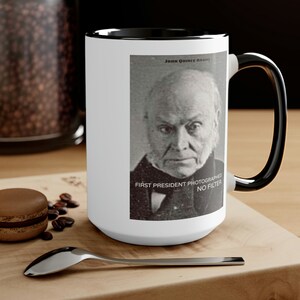 John Quincy Adams: First President Photograph Large Coffee Mugs, 15oz