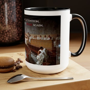 O quanto você pensa na caneca do Império Romano - Arte do Senado Romano - Presente exclusivo para entusiastas da história que pensam em Roma
