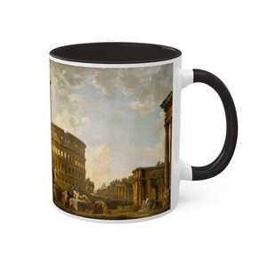 O quanto você pensa na caneca do Império Romano - Coliseu - Presente exclusivo para entusiastas da história que pensam em Roma