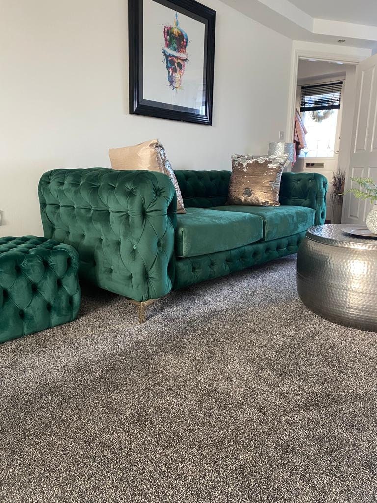 Light green leather sofa deals
