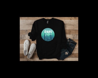 Custom IdaHo Idaho Native Colorful Crewneck Sweatshirt